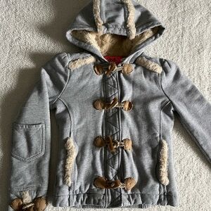 Juicy Couture Sweater Hoodie Faux Fur Love Couture